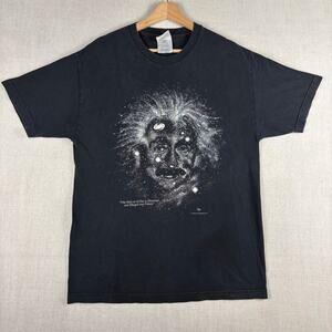 Vintage Albert Einstein Galaxy Glow In The Dark Shirt Large